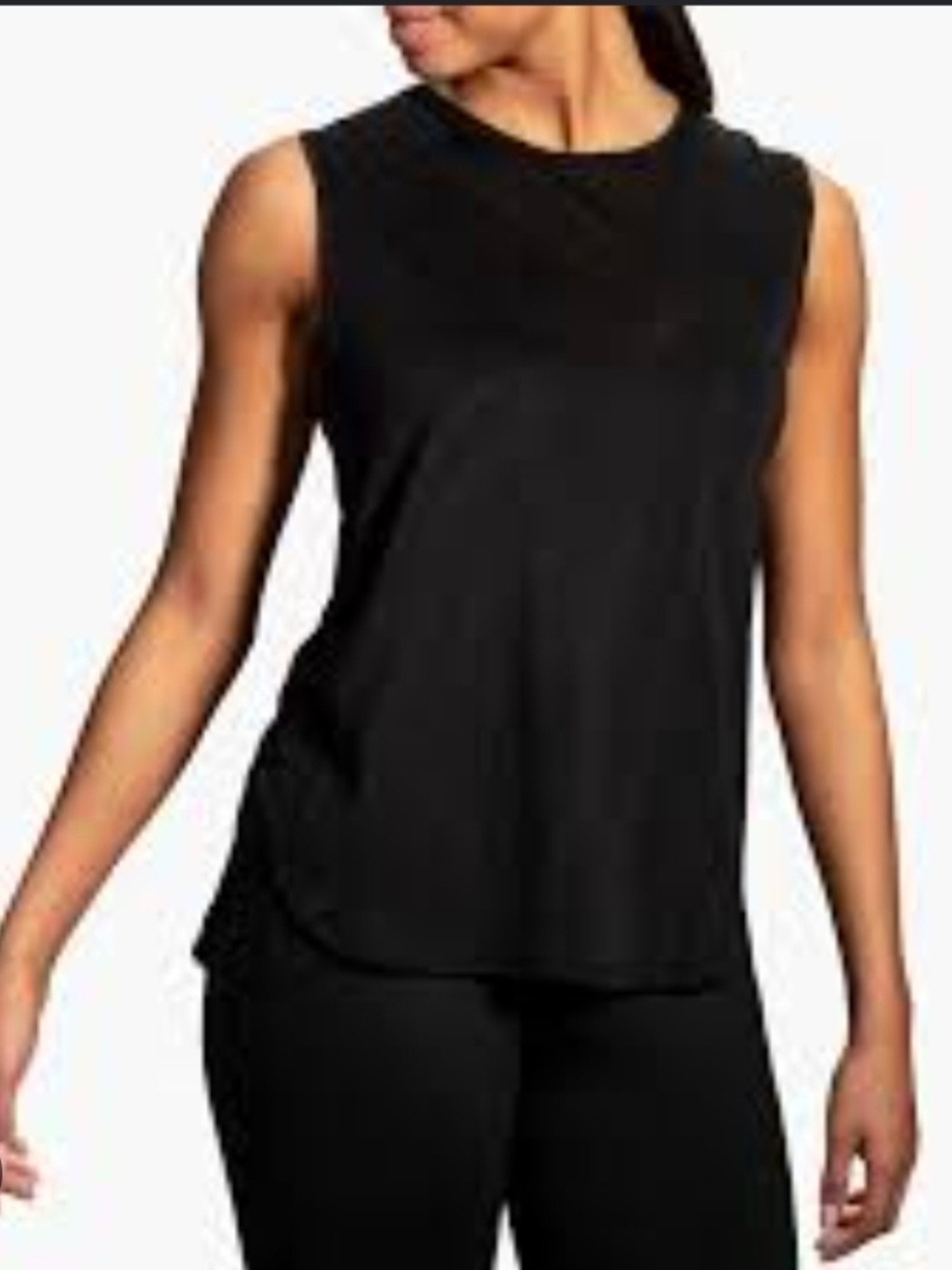 Goldie Black Top with Pink Logo Tag